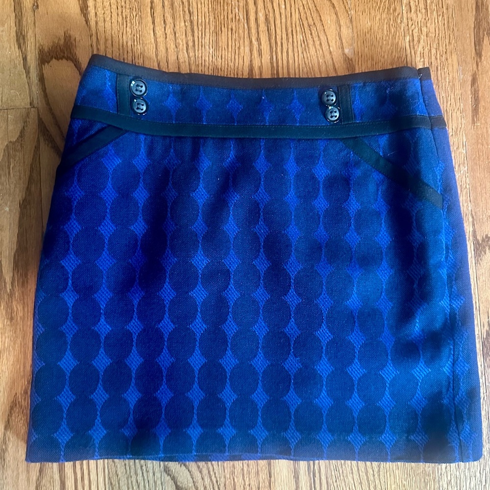 Forenza Blue Geometric Skirt